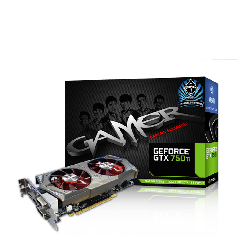 影驰(galaxy) gtx750tigamer 1150mhz/6008mhz 2gb/128bit gddr5 显卡