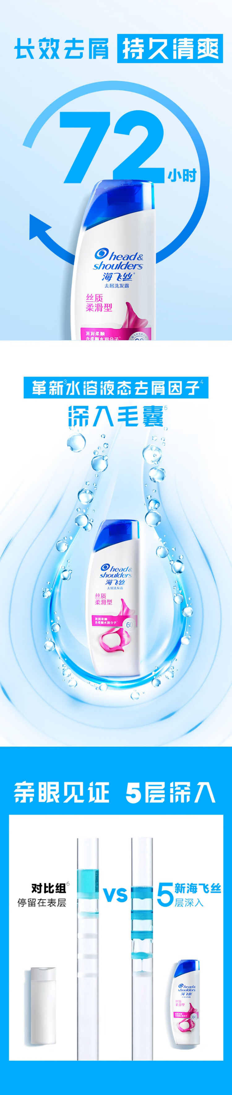 海飞丝 去屑洗发露丝质柔滑型400ml (单位:瓶)