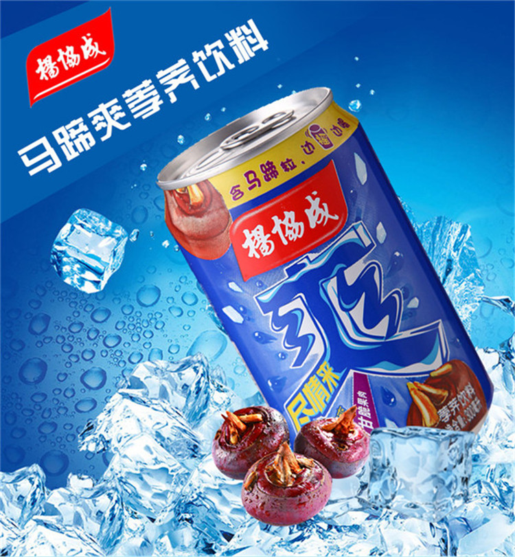 特 点: 杨协成 马蹄爽 300ml 24罐/箱 商品名称:杨协成马蹄爽荸荠饮料