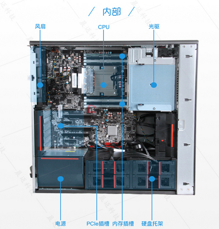 联想thinkstation p510(e5-1630v4/32g/512g 2t) 工作站