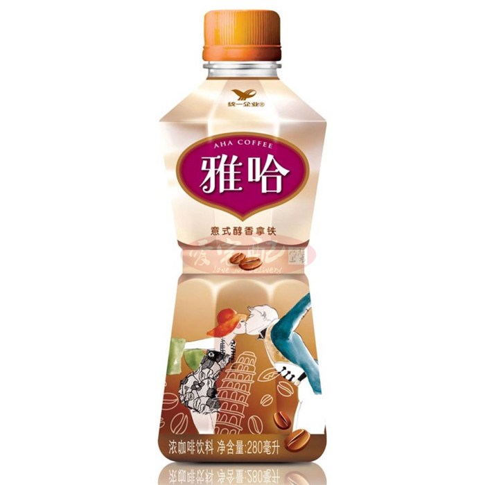 1/3                   统一 雅哈 意式醇香拿铁咖啡280ml 15瓶1箱