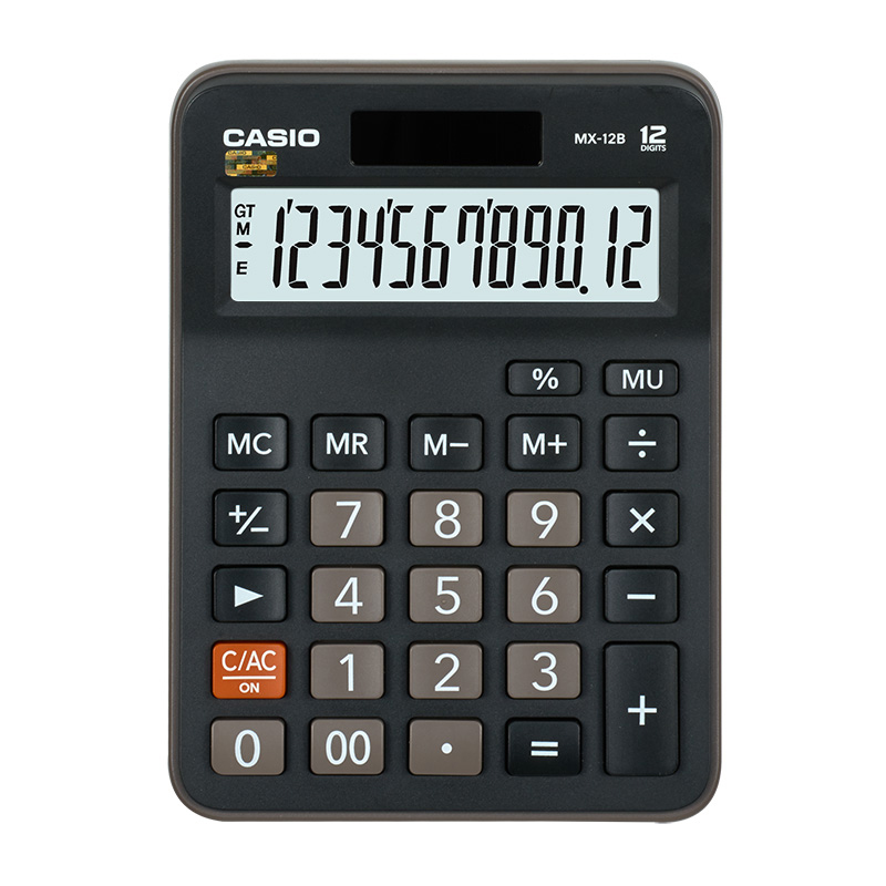 卡西欧/CASIO MX-12B 日常商务优智系列小型机 黑 单位:台