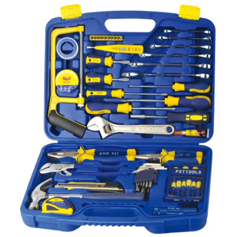 国产59件组套家用工具箱套装多用途工具包 蓝色(单位:套)