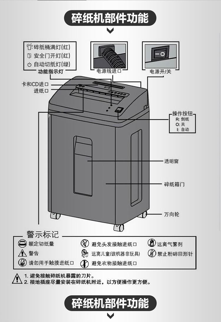 碎乐ceiro 310d 碎纸机 银