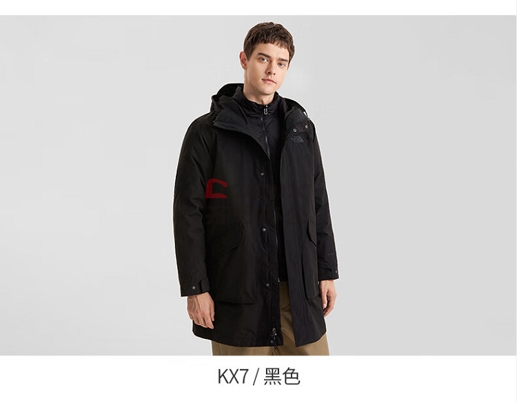 北面(The North Face) NF0A7QT5 男款三合一羽绒服2022秋冬户外防风保暖