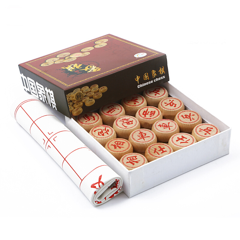 飞尔顿40mm榉木中号中国象棋纸盒装