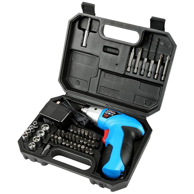 赛拓9713 锂电电动螺丝刀套装 充电式手电钻起子机组套 3.6v 蓝黑色