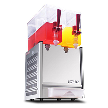 乐创lsj-10lx2 果汁双缸饮料机 双温2*10l 白色