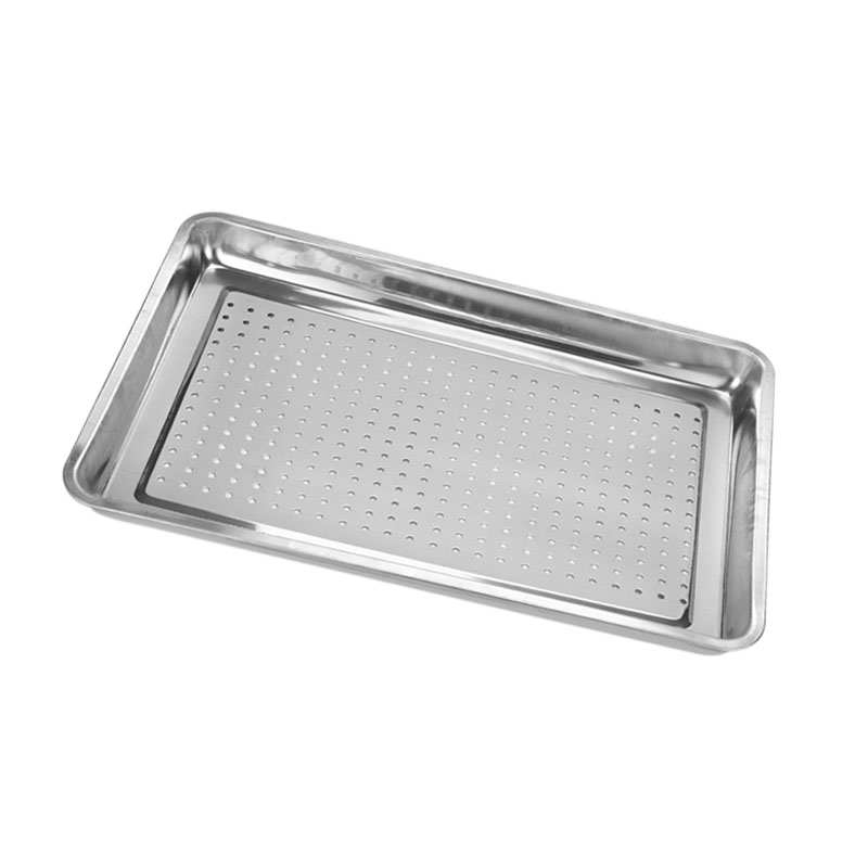国产304不锈钢 带孔蒸饭盘 60*40*4.