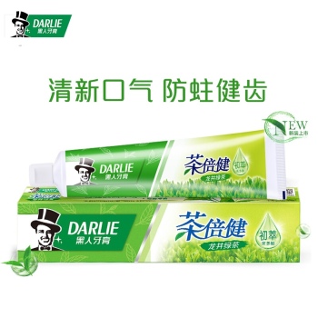 黑人140g 茶倍健龙井绿茶牙膏