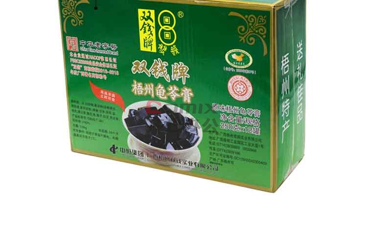 雙錢牌梧州龜苓膏 廣西梧州零食特產 原味250g*24罐實惠裝 (單位:箱)