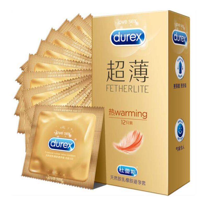 杜蕾斯 丝热感超薄装 避孕套 12只/盒 (单位:盒)