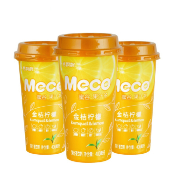 香飘飘 meco蜜谷果汁茶金桔柠檬味 400ml 单位:杯