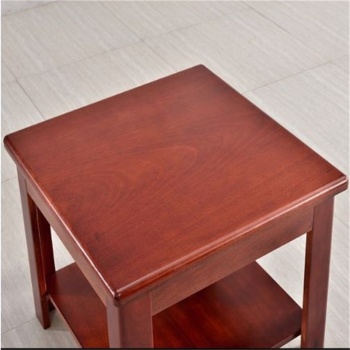 6*0.6*0.45m 办公室实木双层方茶几 酒红色 (单位:个)