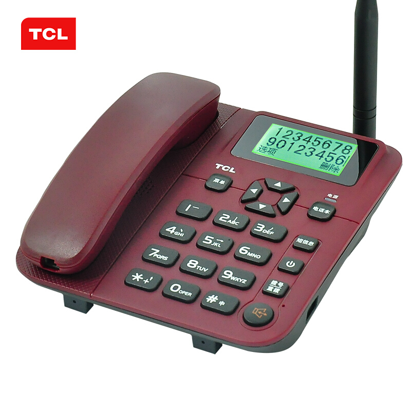 tcl gf100 2g 移动版插卡电话机 红色 (单位:台)