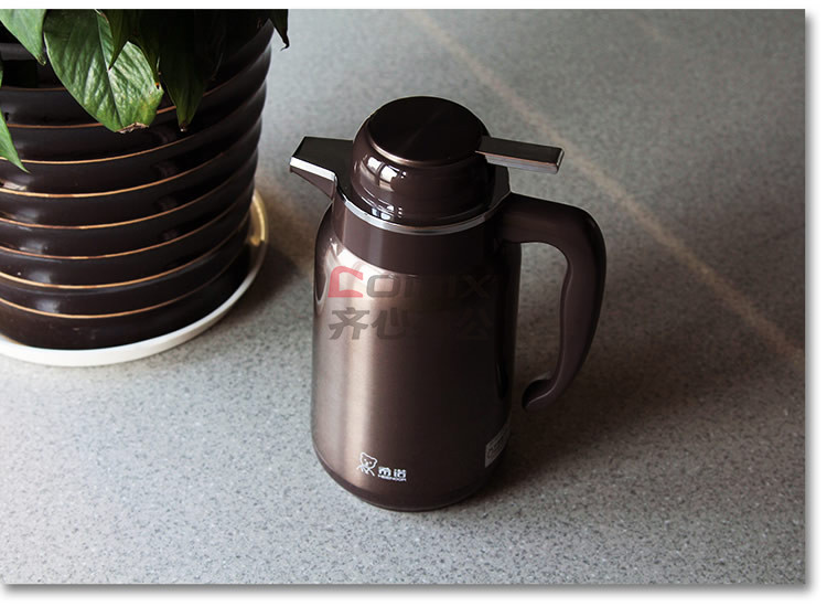 希诺xn-8860 1300ml 玻璃内胆不锈钢保温壶 粉红 (单位:个)