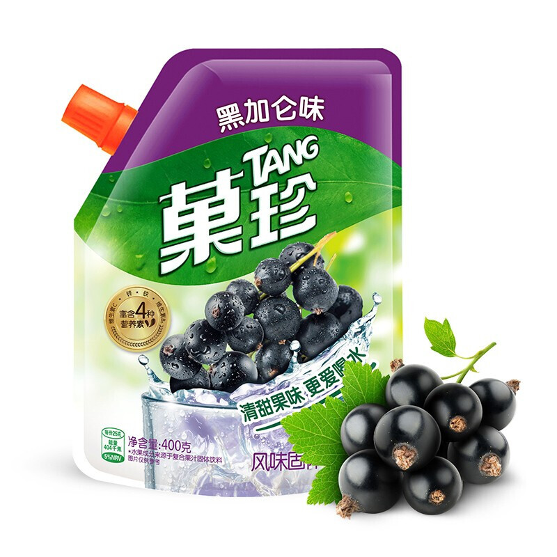 菓珍 黑加仑味固体饮料 400g (单位:袋)