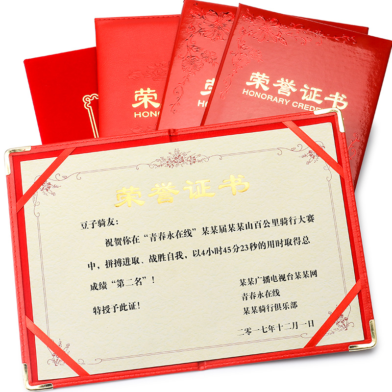 国产b5 荣誉证书内页(单位:个)