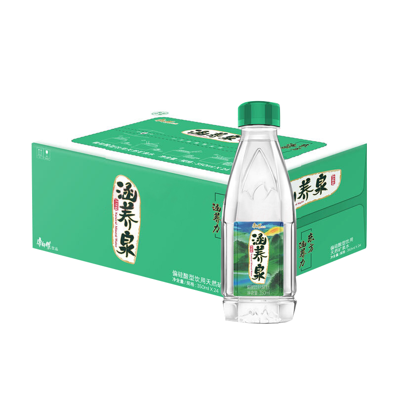 康师傅 涵养泉偏硅酸饮用天然矿泉水 350ml*24 (单位:箱)