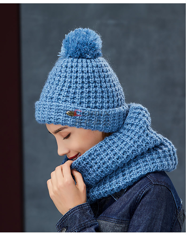 卡蒙9217 双层针织帽 58cm 浅蓝色 (单位:件)