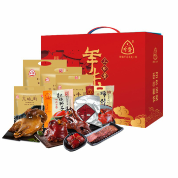 三珍斋 年味c款熟食礼盒398型7品 2970g (单位:盒)