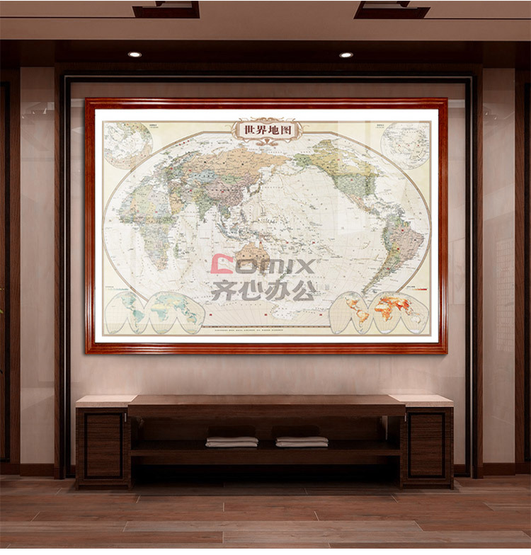 国产150*100cm 中国地图 带柚木色框加有机玻璃 (单位:个)
