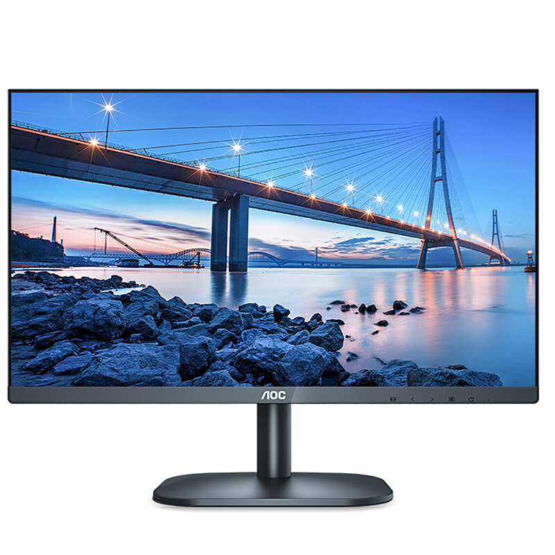 冠捷27b2h 27英寸玄英质感黑微框ips技术屏广视角低蓝光爱眼可壁挂