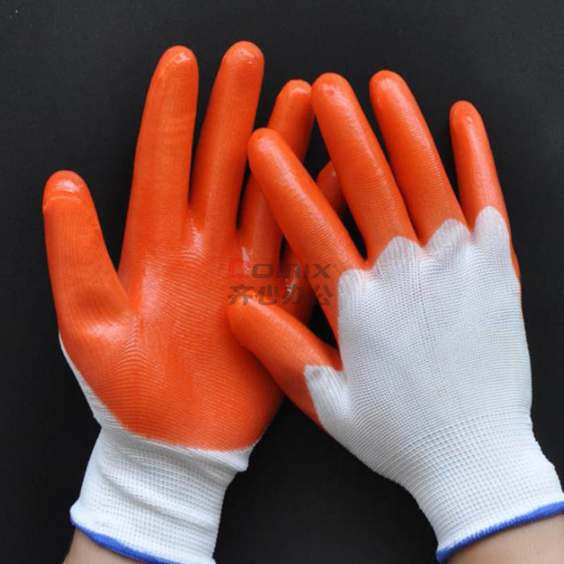 国产 均码 半挂胶手套 防滑手套 黄色 (单位:付)