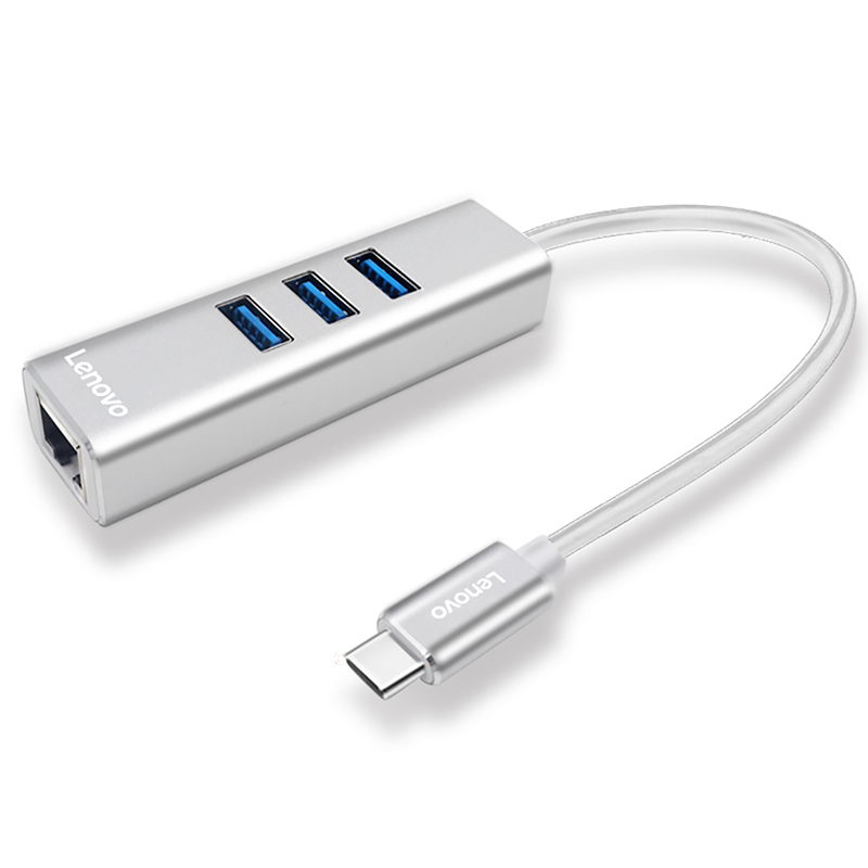 联想c615 type-c转千兆有线网口转接器 (单位:个) 银色