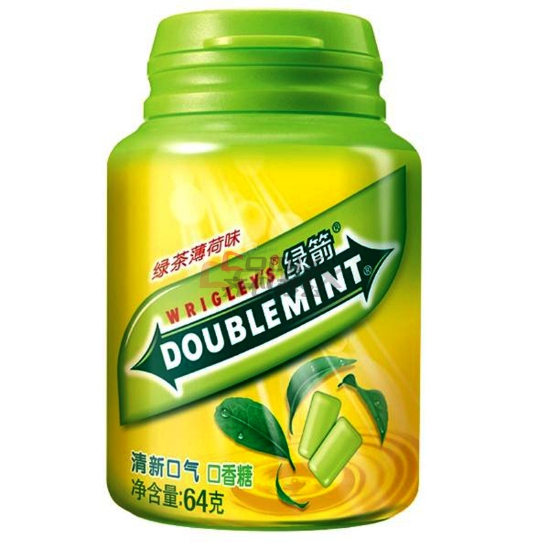 绿箭 口香糖 绿茶薄荷 64g