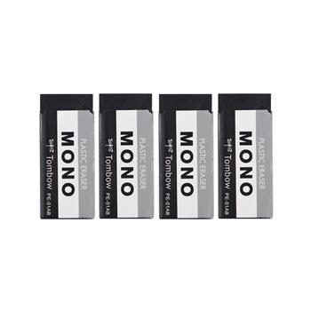 蜻蜓pe-01ab mono系列橡皮擦 4块装 黑色